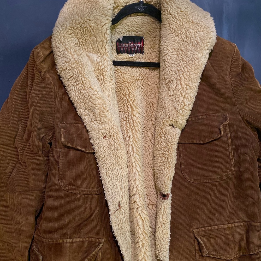 Vintage Corduroy Men’s Brown Sherpa Jacket 🧥